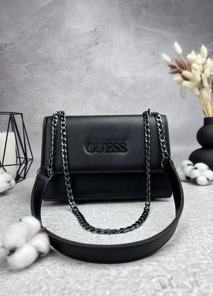 Жіноча сумочка guess black nickel