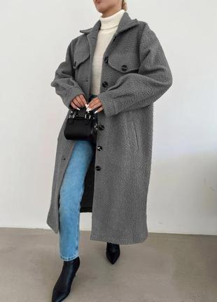 Женское пальто шерсть-букле баранчик розпродаж