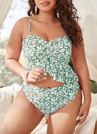 Суперовый раздельный купальник в мелкий цветочный принт shein 02-24 🌺🌴🌺