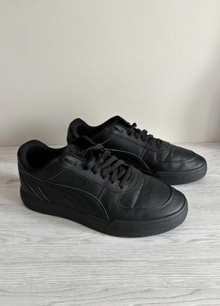 Кросівки кеди шкіряні puma caven black.2 фото