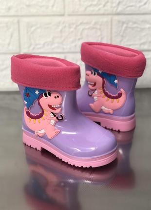 Гумові чоботи для дівчат гумове взуття резинові сапоги резинові сапожки дитяче взуття2 фото