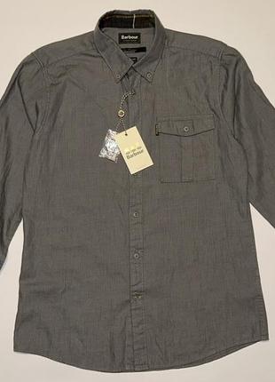 Рубашка barbour portdown grey marl2 фото