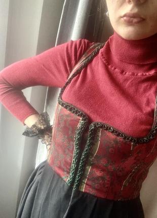 Австрийский сарафан винтаж корсет на крючках4 фото