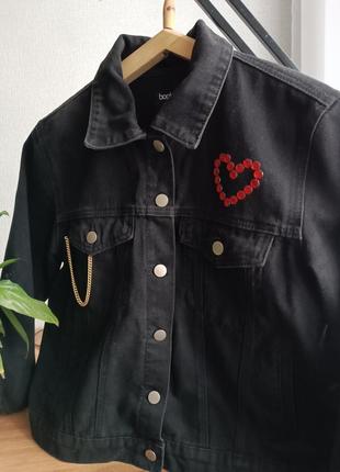 Джинсовая куртка женская джинсовка с ручной росписью