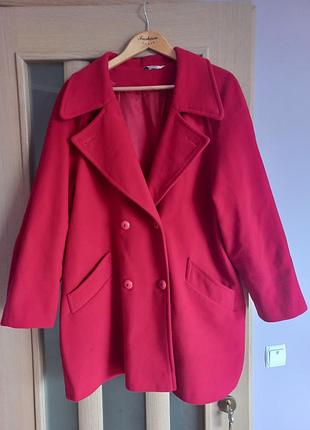 Красное шерстяное пальто nuage debenhams