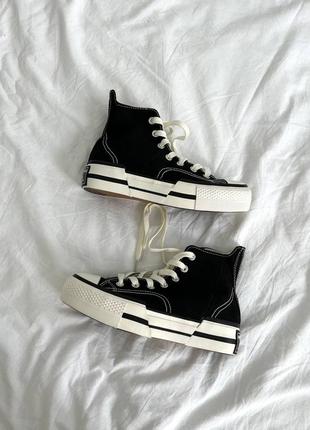 Женские кеды converse chuck taylor vintage 70 plus hi blackwhite4 фото