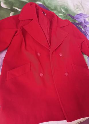 Красное шерстяное пальто nuage debenhams5 фото