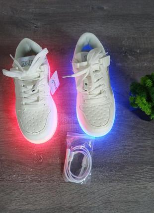 Led кроссовки с подсветкой на usb 💥7 фото