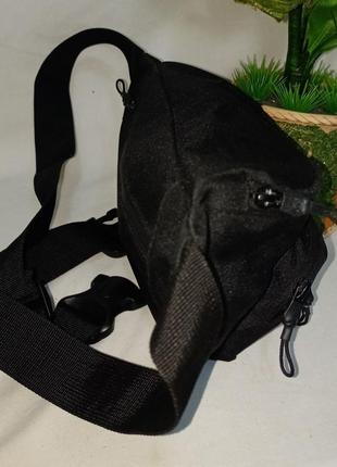 Текстильная черная сумка на пояс cropp+подарок4 фото