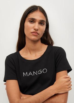 Футболка, футболка mango, футболка бавовна, футболка з логотипрм лого