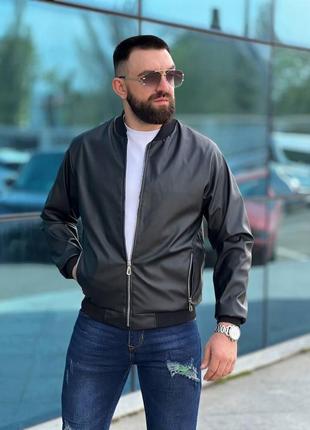 Бомбер мужской (новый, черный)