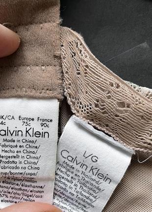 Комплект белья ck calvin klein кружевной набор трусы бюстье 34c 75c7 фото