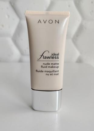 Матируюший тонал ный флюид для лица эйвон avon  крем medium beige ideal flawless nube matte