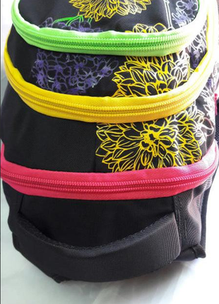 Шкільний рюкзак winner stile для дівчаток j-378 а ортопедичний принт квіти3 фото