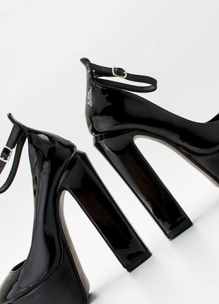 Шикарные женские туфли на каблуке, лакированная эко кожа, 35-36-37-38-39-409 фото