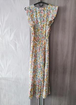 Літня сукня з квітами, віскоза3 фото