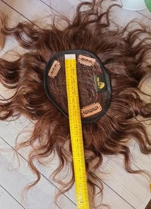 Накладка на макушку топпер 100% натуральный волос.8 фото