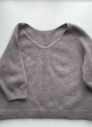 Пуловер джемпер свитер кофта ангоровая шерстяная9 фото
