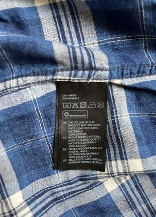 Сорочка в клітинку h&m, котон 100%