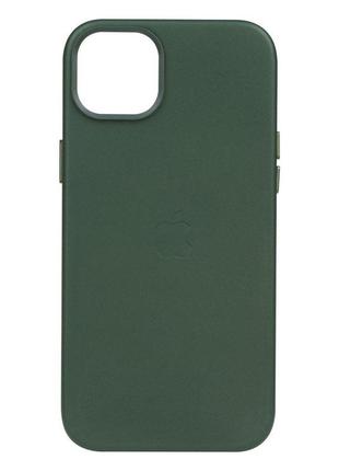 Чехол для iphone 14 leather case цвет midnight7 фото