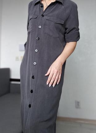 Джинсова сукня максі в стилі valentina linen6 фото