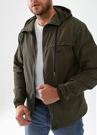 Мужская базовая ветровка в стиле nike найк весенняя куртка с капюшоном
