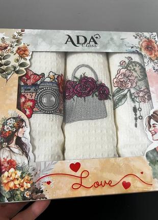 Подарунок на 8 марта набір кухонних рушників з вишивкою5 фото