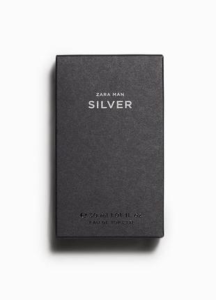 Zara silver edt свежий аромат. туалетная вода3 фото