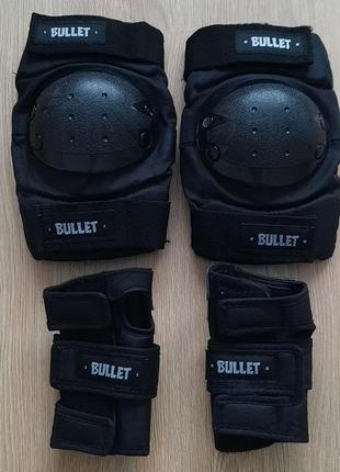 Наколенники, защита на запястье для скейта роликов самоката bullet1 фото