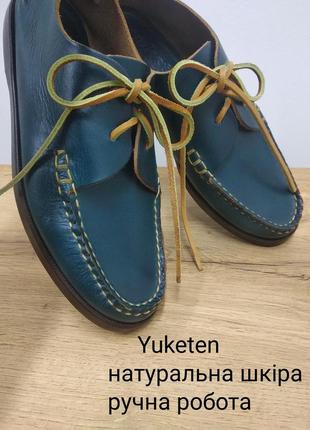 Yuketen натуральные кожаные туфли лоферы оксфорды броги мокасины ручной работы 26см 39 39.5 40 стиль rundholz a.s98 anette gortz