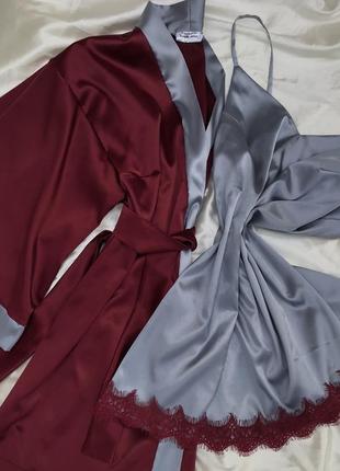 Комплект для дому,халат і сорочка,хенд мейд