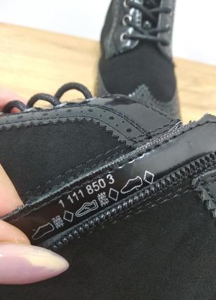 Graceland черные базовые повседневные демусезонные лаковые замшевые ботинки челси лоферы оксфорды клоги размер 37.5 38 стелька 24.5см9 фото