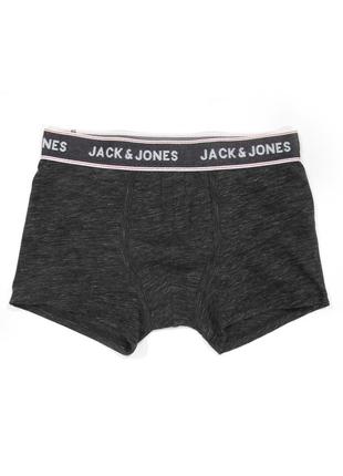 Мужские трусы боксеры jack & jones, дания, черный меланж1 фото