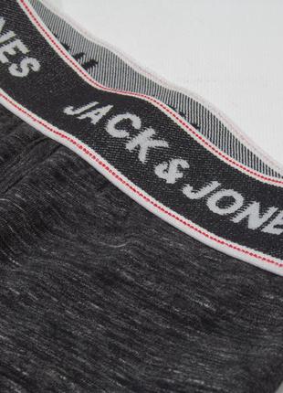 Мужские трусы боксеры jack & jones, дания, черный меланж4 фото