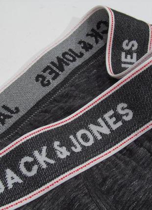 Мужские трусы боксеры jack & jones, дания, черный меланж6 фото