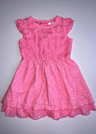 Нарядное платье розового цвета в цветочный принт. 1/ размер:  ✔ 922 фото