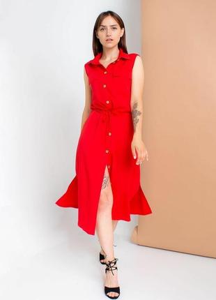 Стильное платье сафари