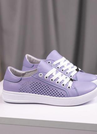 Шкіряні жіночі кеди