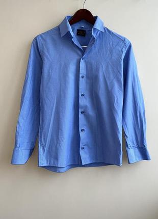 Школьная голубая рубашка в полоску ingvar