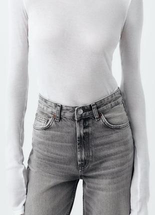 Трендовые джинсы серые zara2 фото
