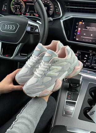 Жіночі кросівки new balance 9060 / нью беленс / демісезонні / весняні, літні, осінні / взуття / замша / білі, чорні, сірі, бежеві