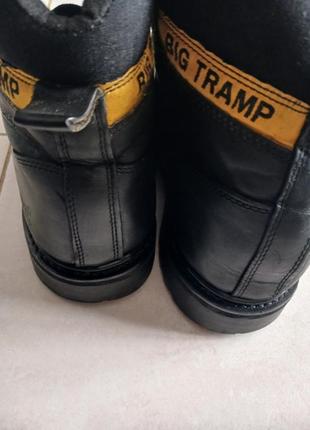 Черные утепленные зимние кожаные мужские ботинки сапоги на шнурках tramp8 фото