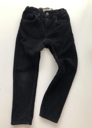 Чорні вельветові брюки на хлопчика h&m 6-7 років1 фото