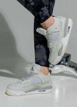 Демисезон nike air jordan 4 retro gray white