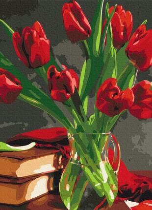 Картина по номерам "букет тюльпанов" от