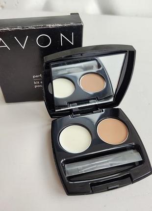 Тени для бровей блонд воск для фиксации avon blonde