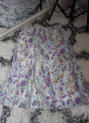 Весенняя цветочная юбка damart миди юбка мыды1 фото