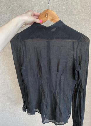 Прозрачная женская блузка черного цвета