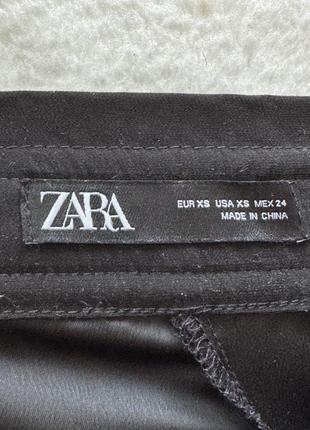 Женские черные брюки с поясом-стечкой zara6 фото