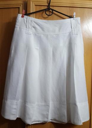 Zara basic льняная юбка7 фото